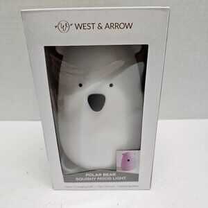 New West & Arrow Color Changing LED Polar Bear Squishy Mood Light Night NIB